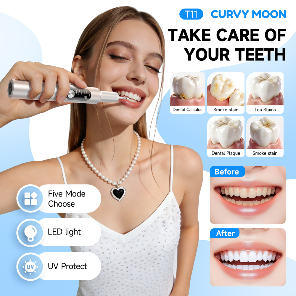 Teeth Whitening Products - CURVY MOON T11 Electric Ultrasonic Scaler