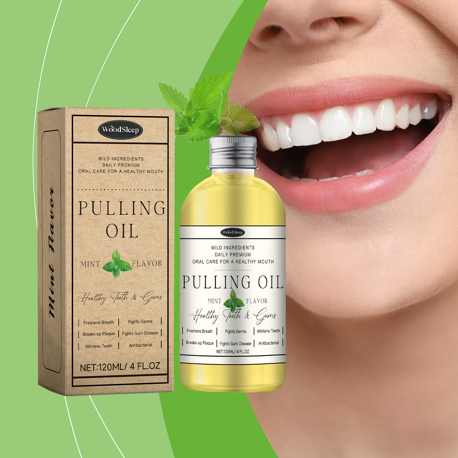 Teeth Whitening With Coconut Oil - Coconut Mint Pulling Oil Mouthwash Fresh