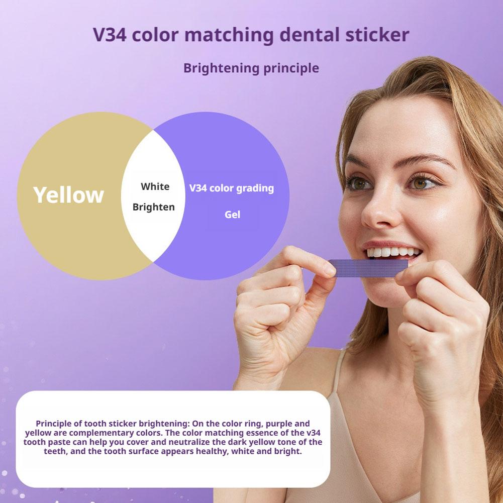 42Pairs V34 Purple Teeth White - огляд і ціна Teeth Whitening Strips Crest