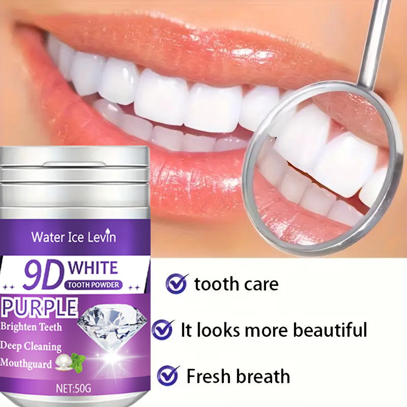 9D White Purple Toothpowder. B - огляд і ціна Teeth Whitening Instant