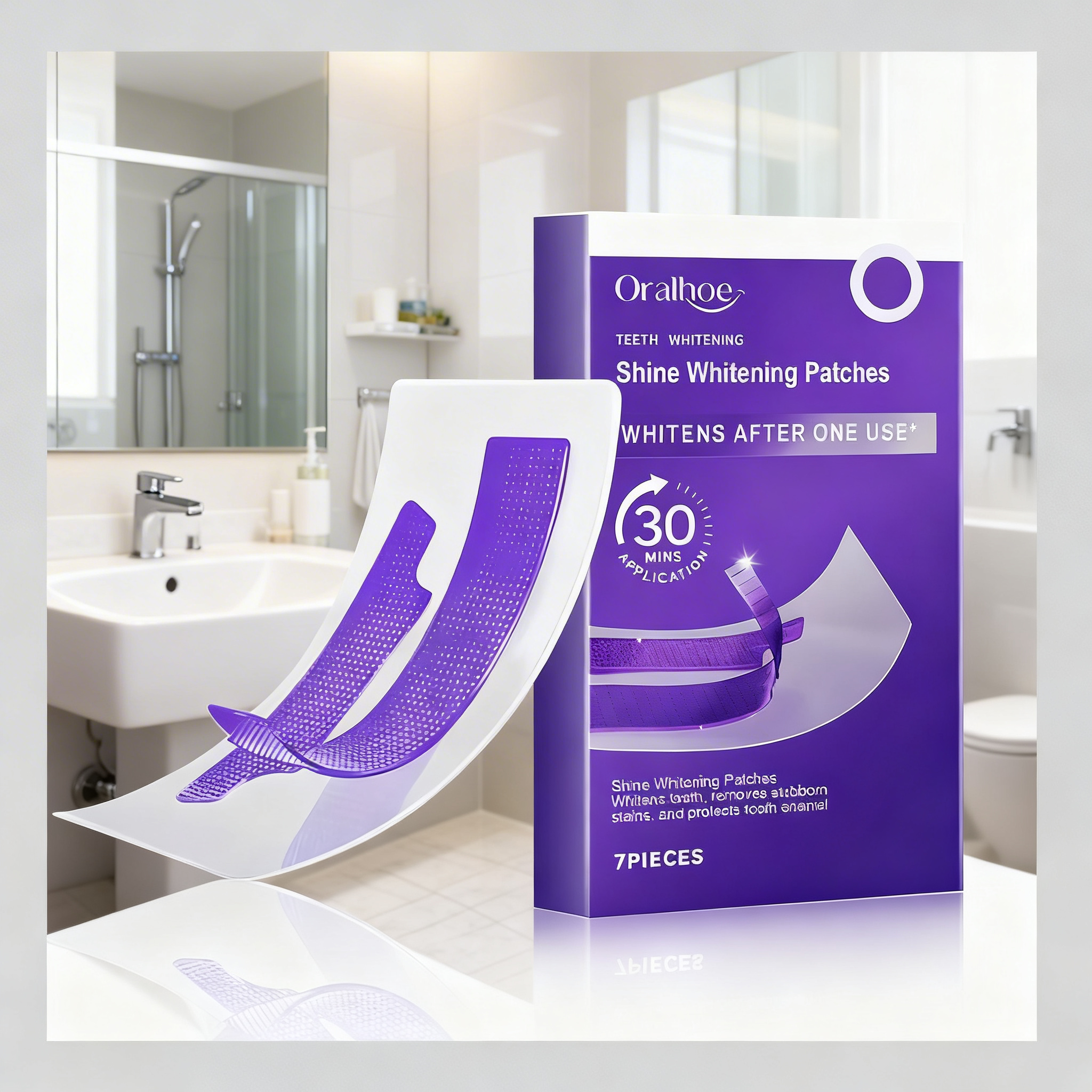 1/2BOX Purple Teeth Whitening  - огляд і ціна Teeth Whitening Strips Crest