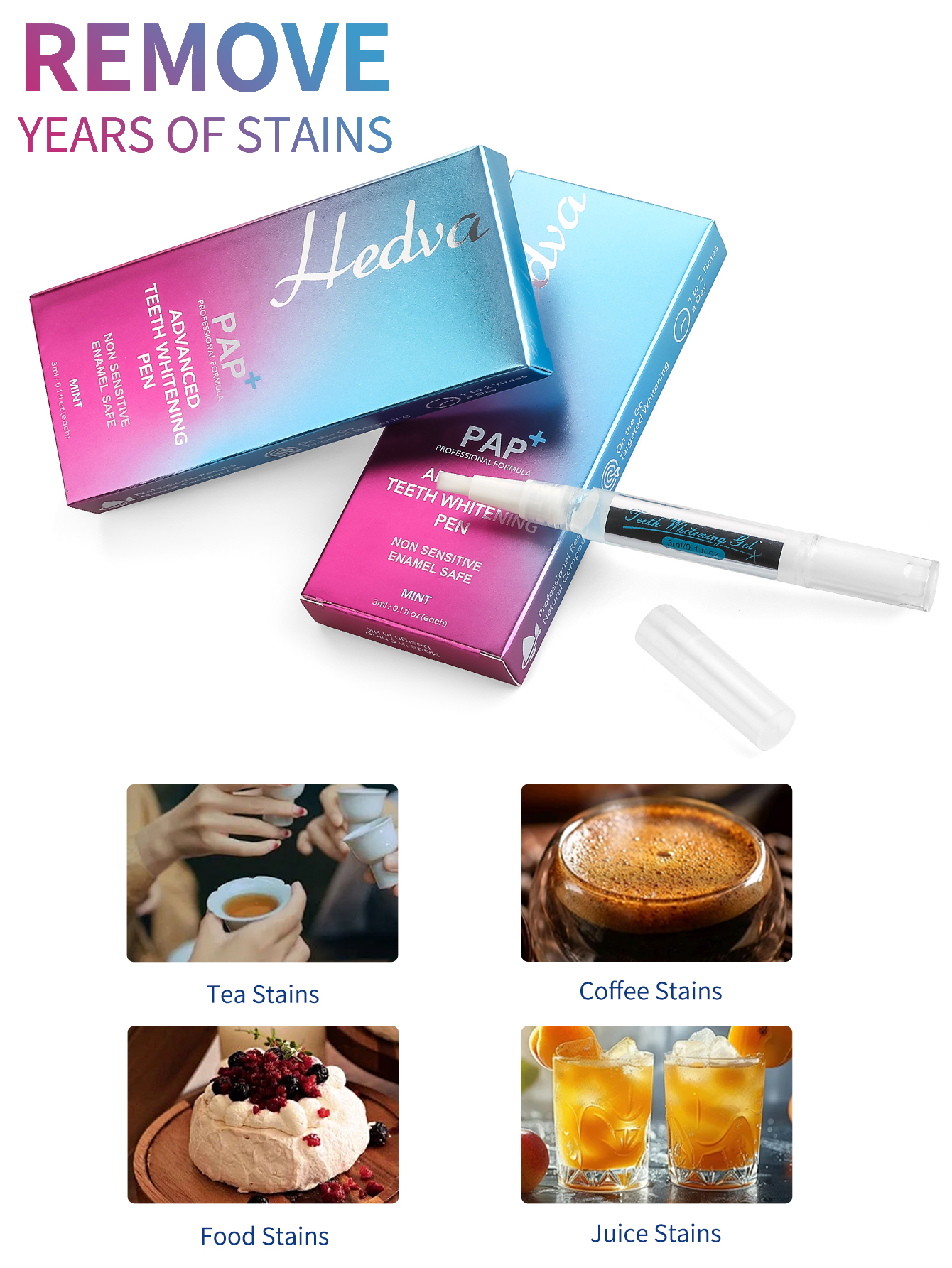 Hedva PAP+ Teeth Whitening Pen - огляд і ціна Teeth Whitening Instant