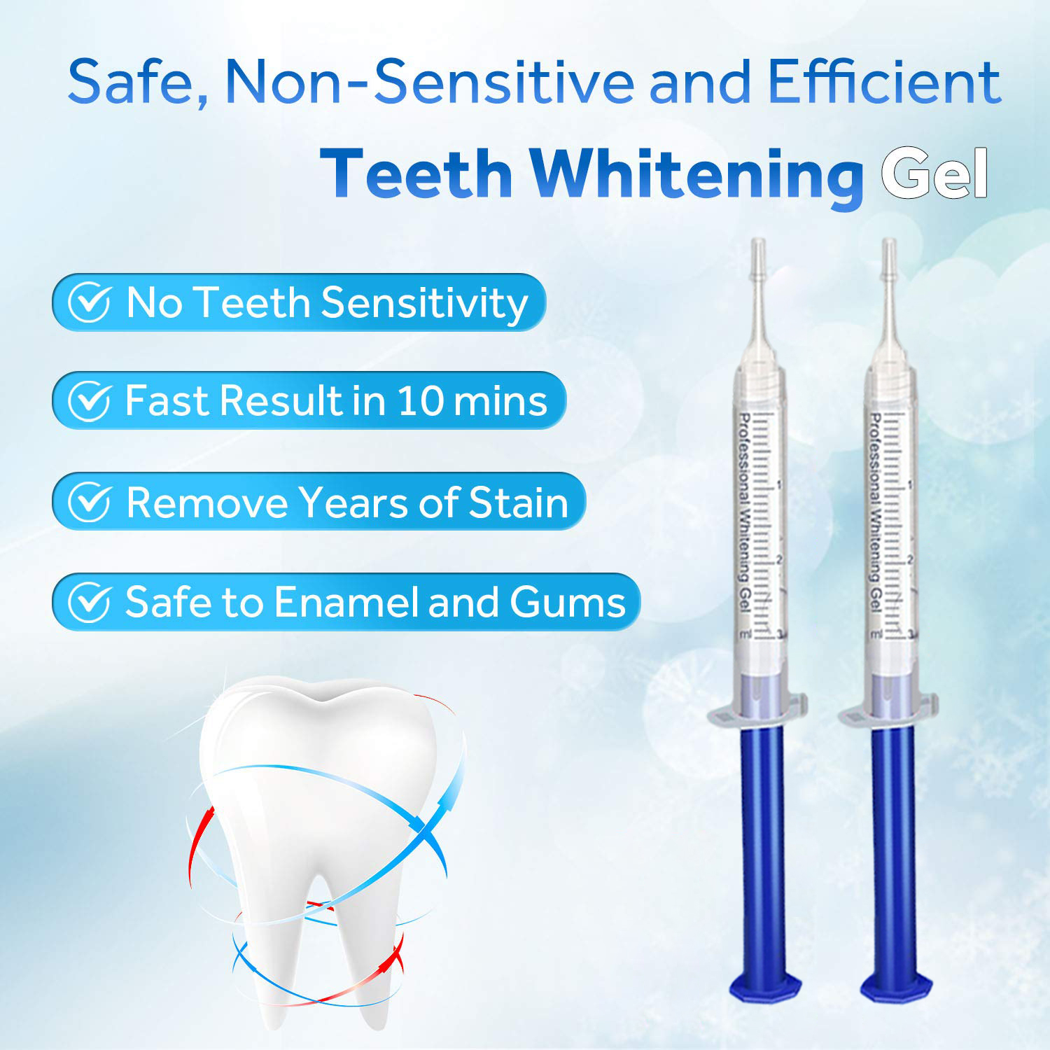 Teeth Whitening Gel Refill Syr - огляд і ціна Teeth Whitening Strips Crest