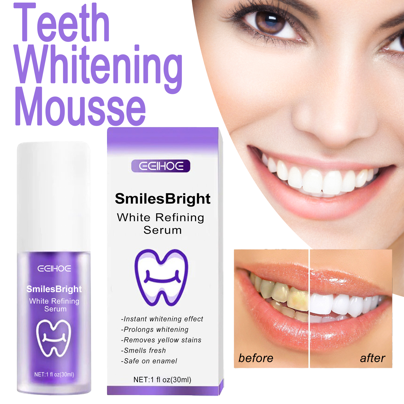 EELHOE Smiles Bright White Ref - огляд і ціна Teeth Whitening Serum