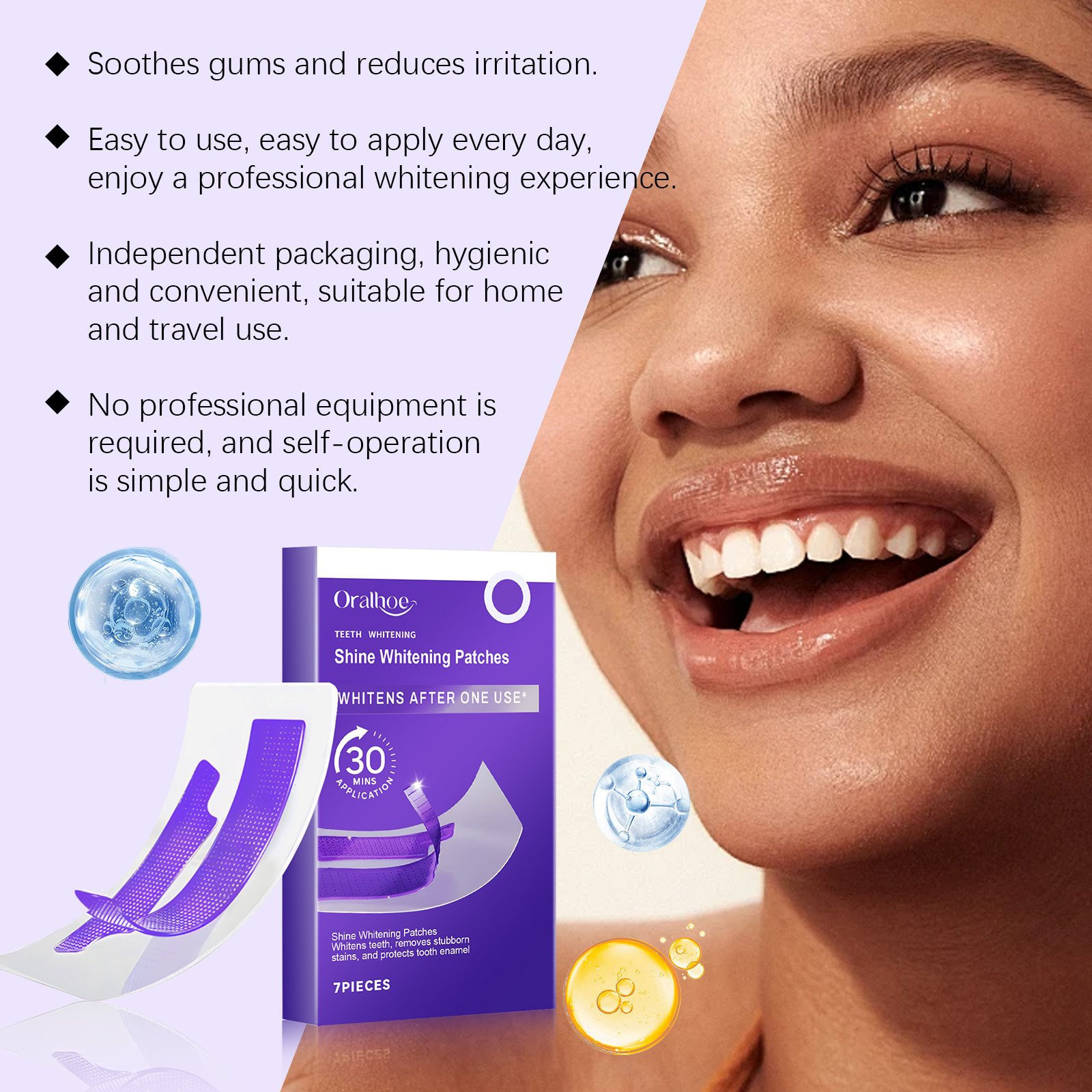 Purple Teeth Whitening Strips  - огляд і ціна Teeth Whitening Strips Crest