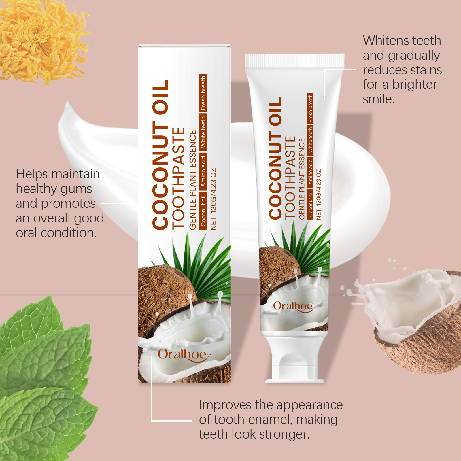 Coconut Oil Toothpaste Teeth W - огляд і ціна Teeth Whitening With Coconut Oil