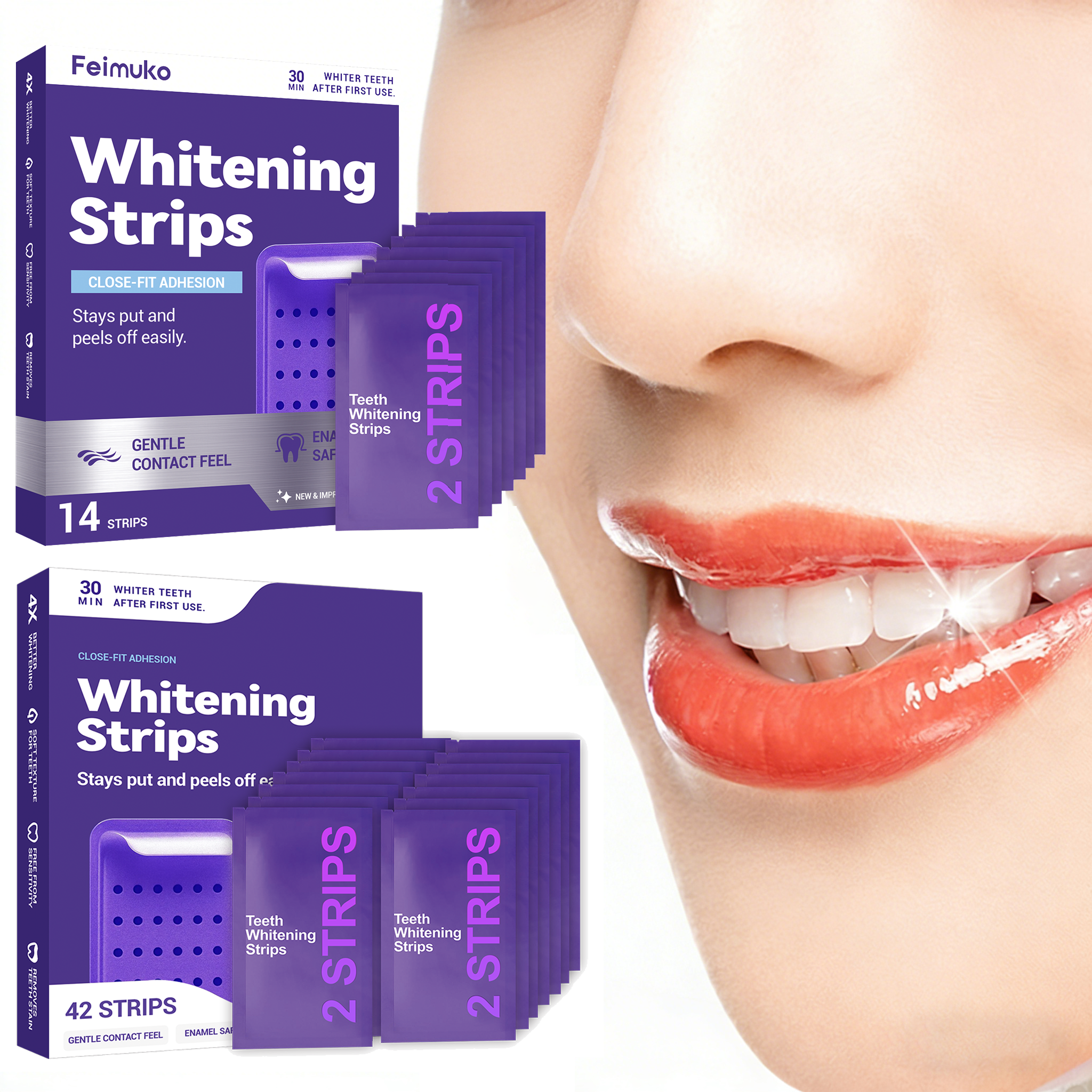 Purple Teeth Whitening Strips  - огляд і ціна Teeth Whitening Strips Crest
