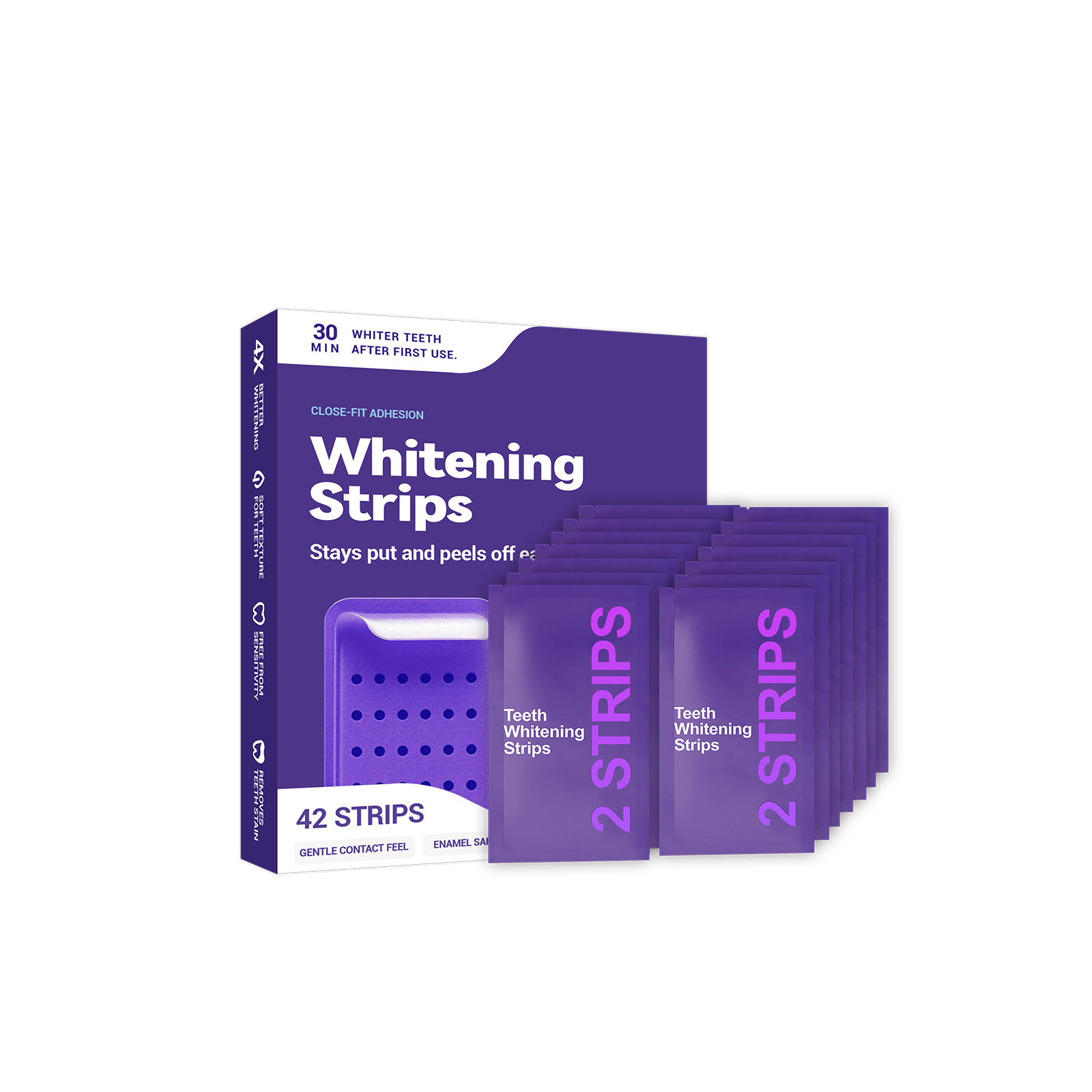 Purple Teeth Whitening Strips  - огляд і ціна Teeth Whitening Strips Crest