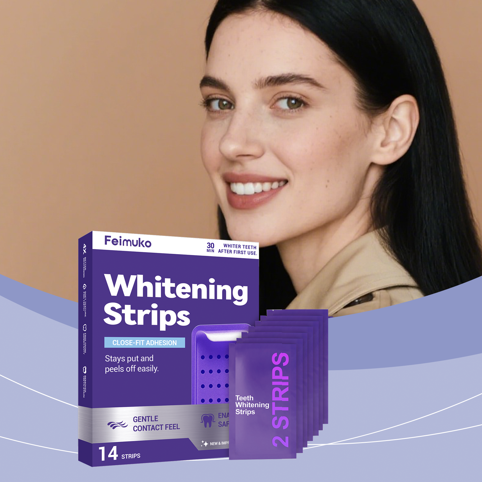 Purple Teeth Whitening Strips  - огляд і ціна Teeth Whitening Strips Crest