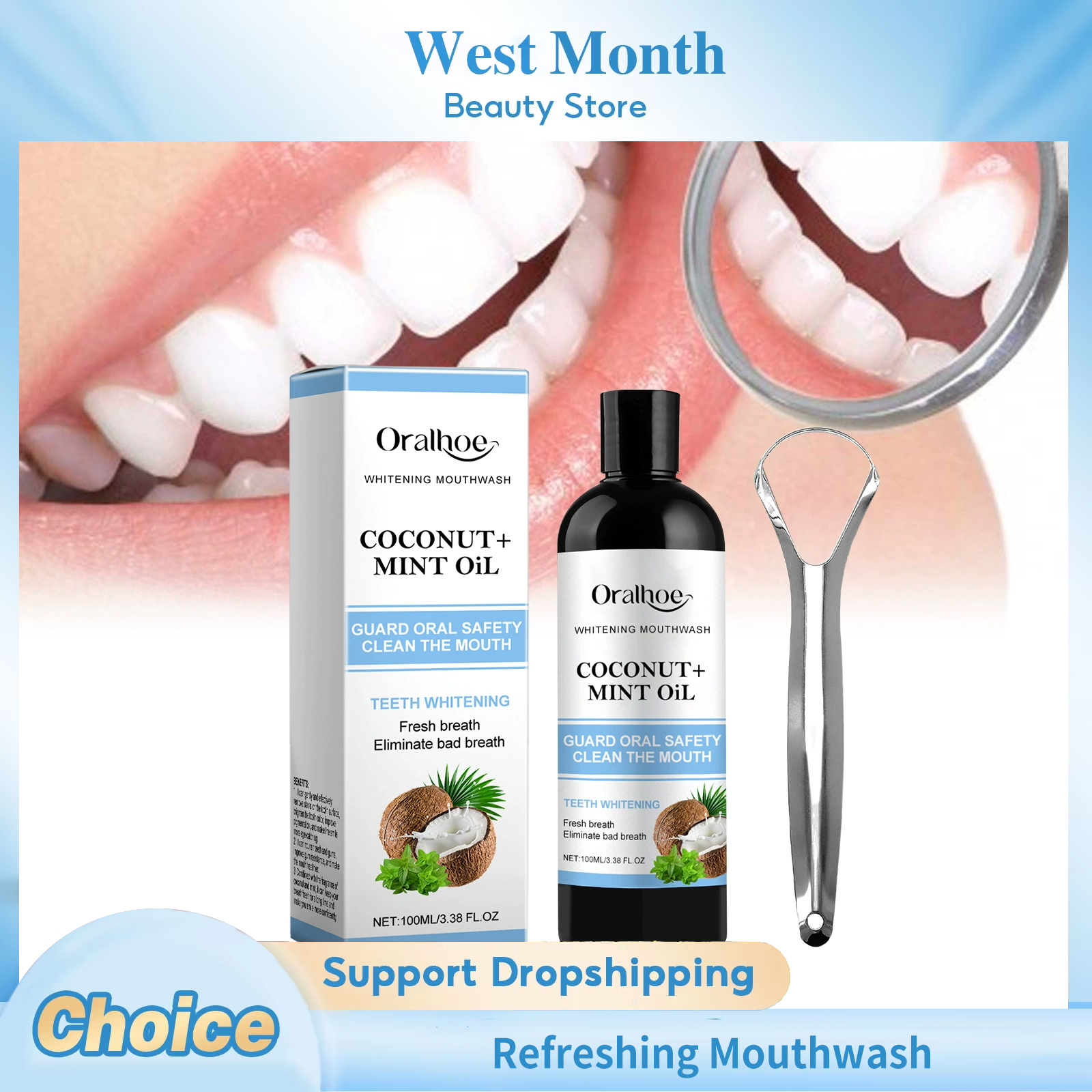 Coconut Mint Pulling Oil Refre - огляд і ціна Teeth Whitening With Coconut Oil