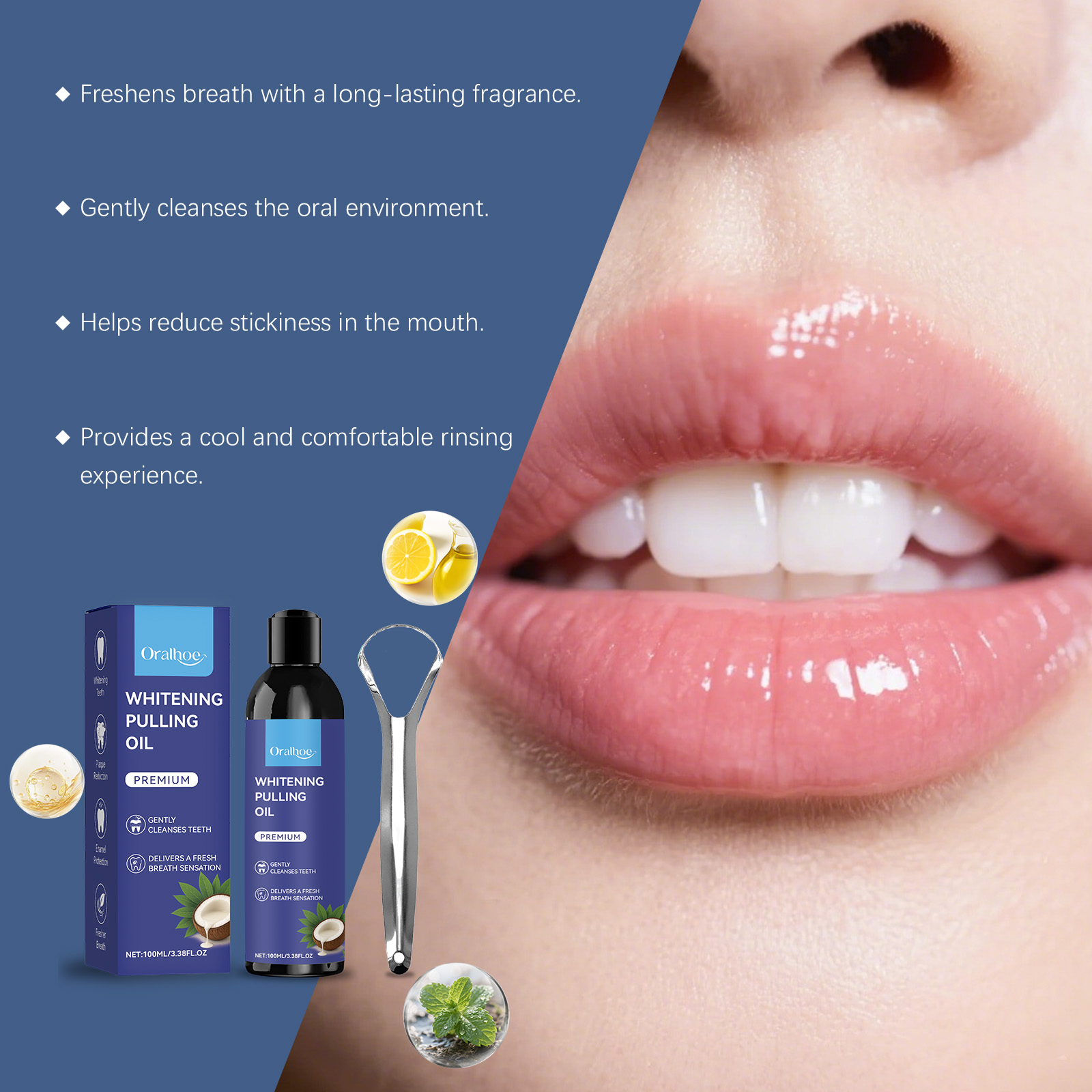 Coconut Mint Pulling Oil Refre - огляд і ціна Teeth Whitening With Coconut Oil