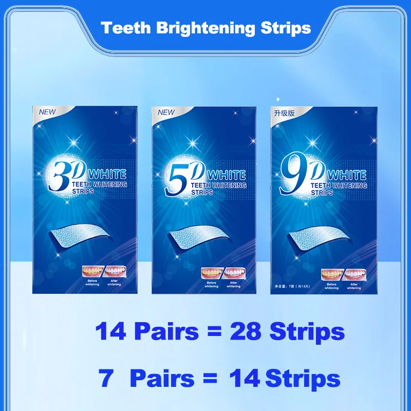 3D/5D/9D Teeth Whitening Strip - огляд і ціна Teeth Whitening Strips Crest
