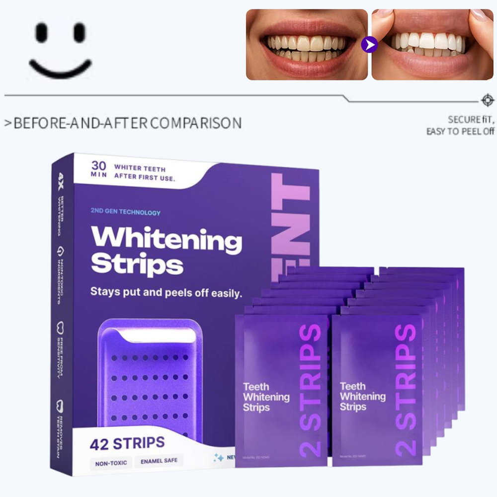 42 Strips Purple Teeth Whiteni - огляд і ціна Teeth Whitening After Care