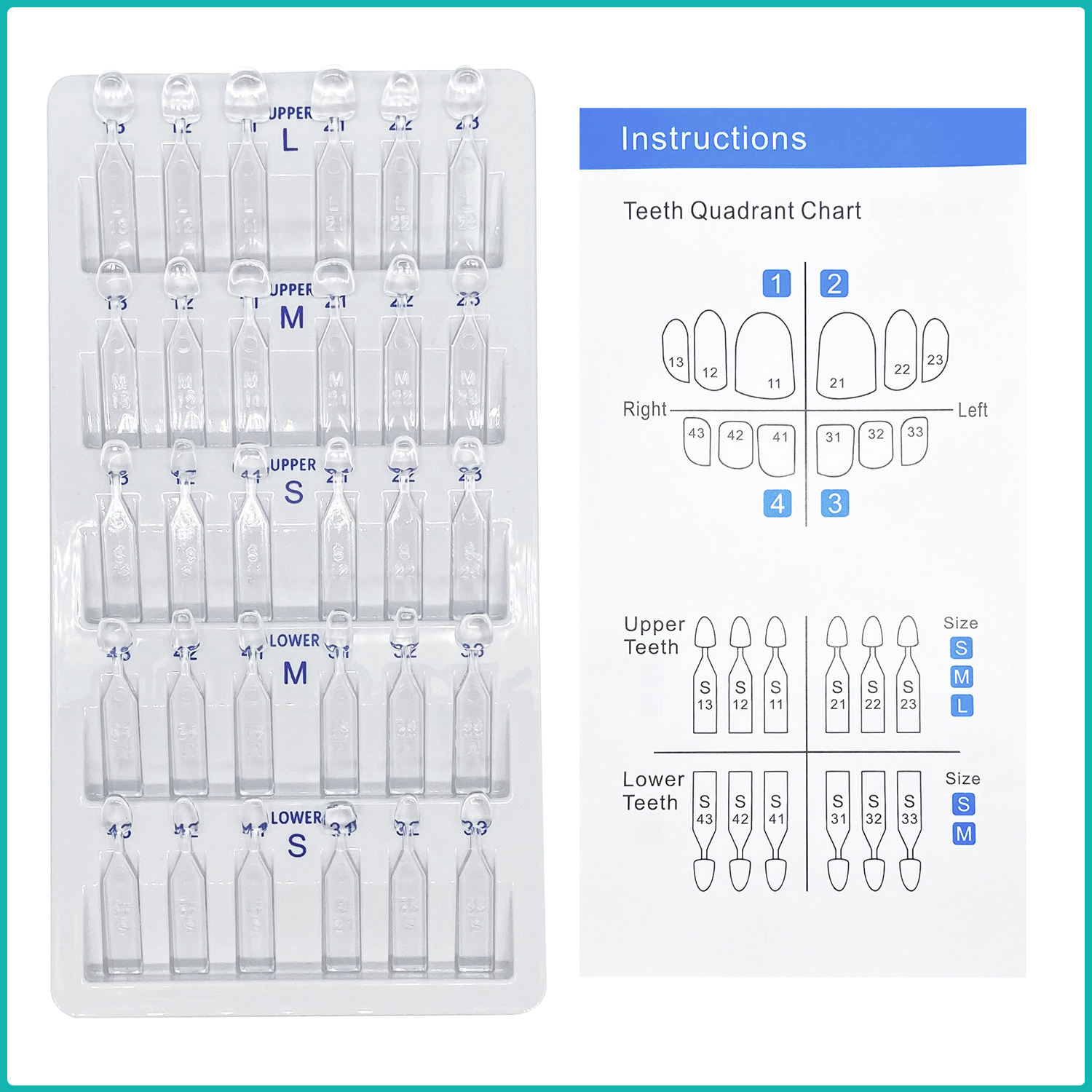 32pcs/Set Dental Veneer Mould  - огляд і ціна Teeth Whitening Moulds