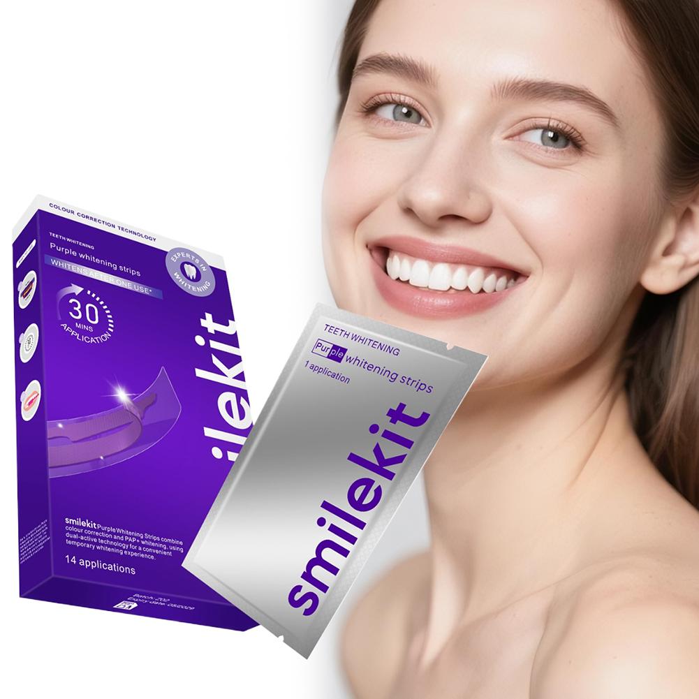 42Pairs Purple Teeth Whitening - огляд і ціна Teeth Whitening Strips Crest