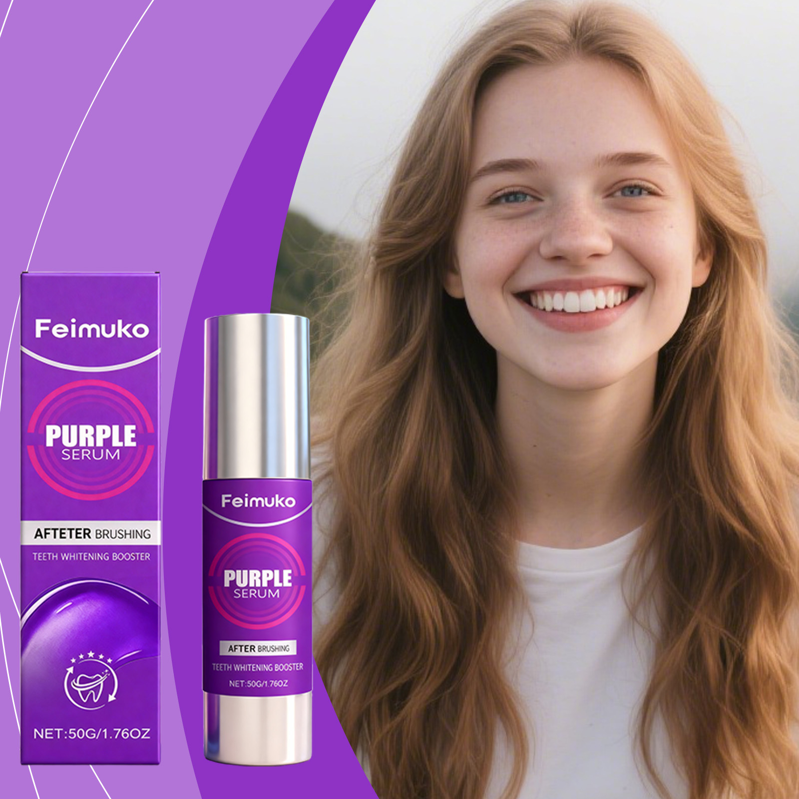 Feimuko Purple Serum Teeth Whi - огляд і ціна Teeth Whitening Serum