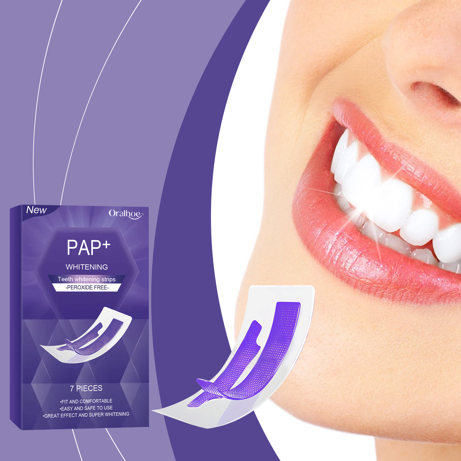 Purple Teeth Whitening Strips  - огляд і ціна Teeth Whitening Strips Crest
