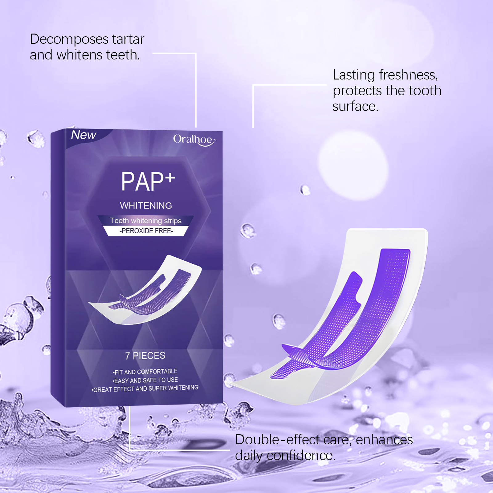Purple Teeth Whitening Strips  - огляд і ціна Teeth Whitening Strips Crest
