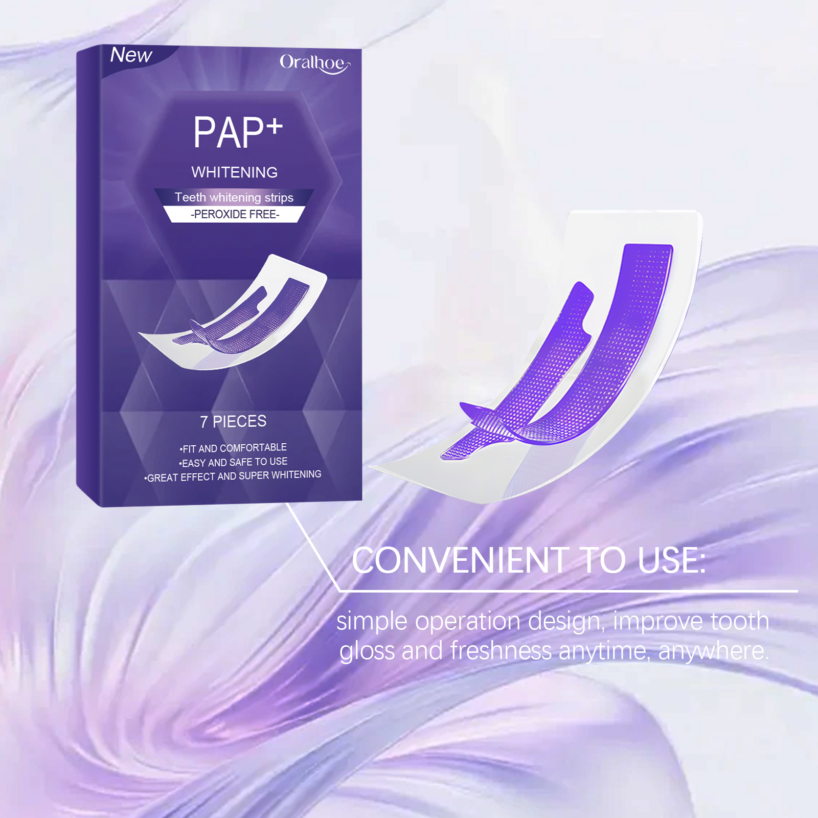 Purple Teeth Whitening Strips  - огляд і ціна Teeth Whitening Strips Crest