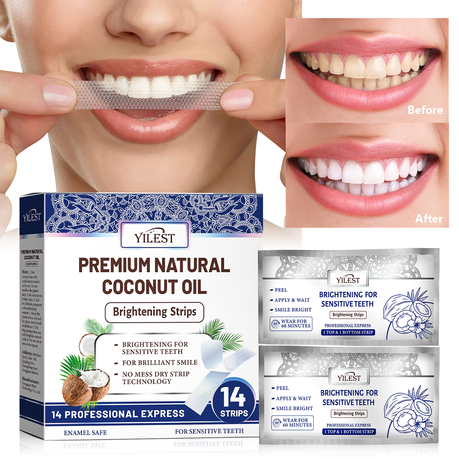 Teeth Whitening Strips 14pcs C - огляд і ціна Teeth Whitening Strips Crest
